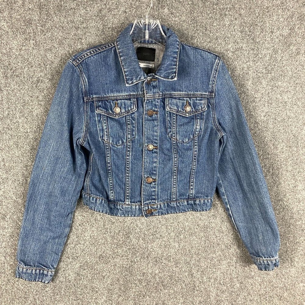 BDG Denim Jacket Girls Medium Pockets Blue Button Up M